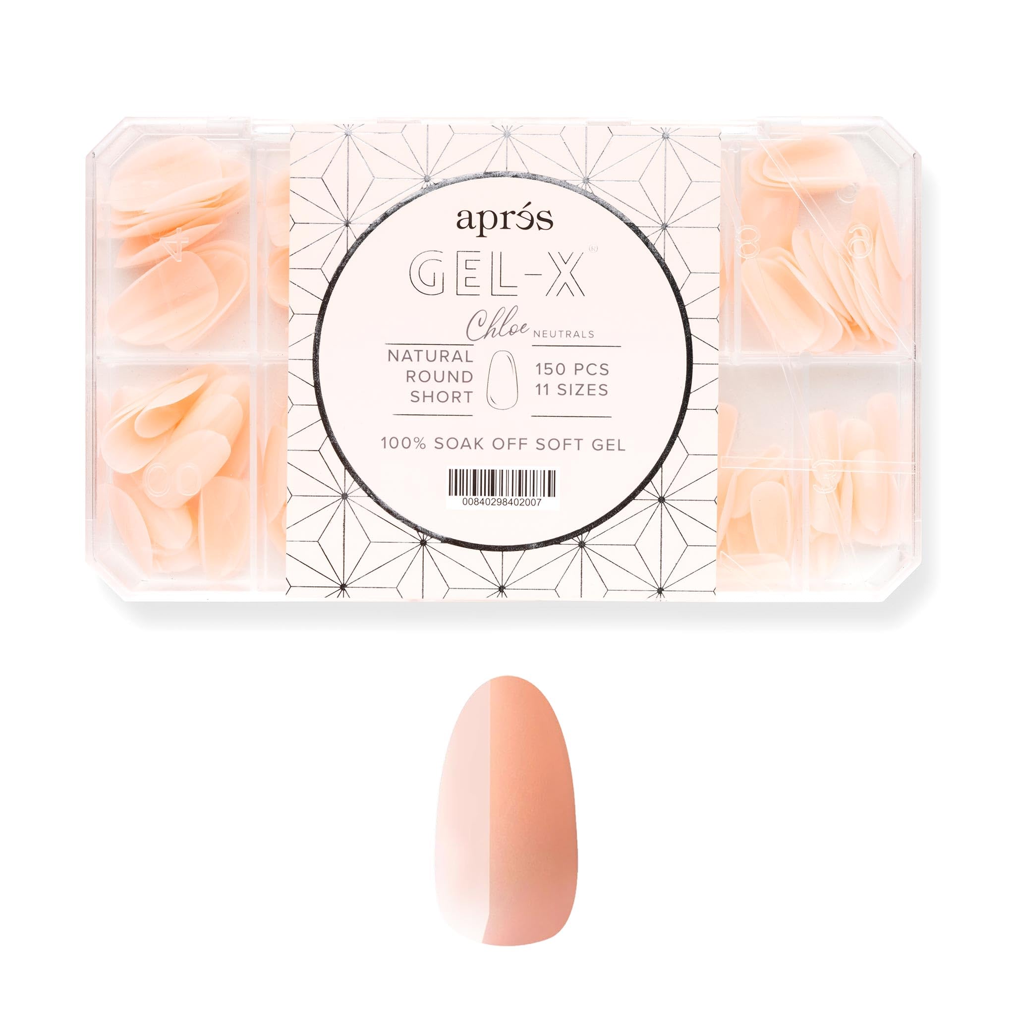 Amazon.com: Apres Neutrals Gel-X Chloe Box Of Nail Tips, 11 Sizes