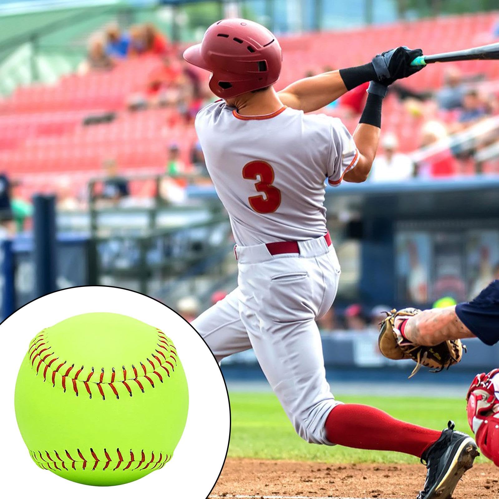 rockible Palline da Softball per Pratica Sportiva Peso Softball a Palla Professionale da Softball a Passo Rapido Leggera per Competizioni in Cortil