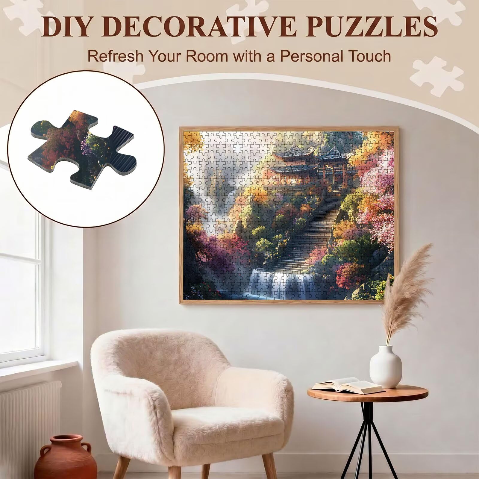 architettura paesaggio Puzzle 5000 Pezzi per Adulti, Puzzle in Legno - Collezione Classica con Poster Incluso - Sfida di Concentrazione e Passatempo Antistress, Gioco per Famiglia, 156 x 105 cm f0-486