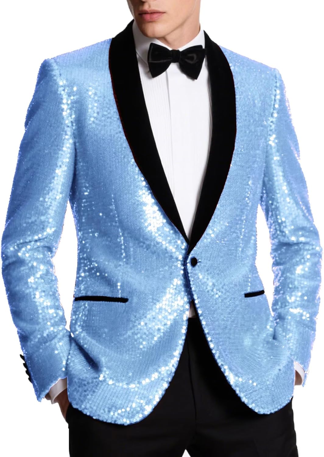 Sequin Men Blazers Slim Fit Shiny Tuxedo Suit Jackets for Prom Party Shawl Collar Mens Dinner Blazer Disco Coat