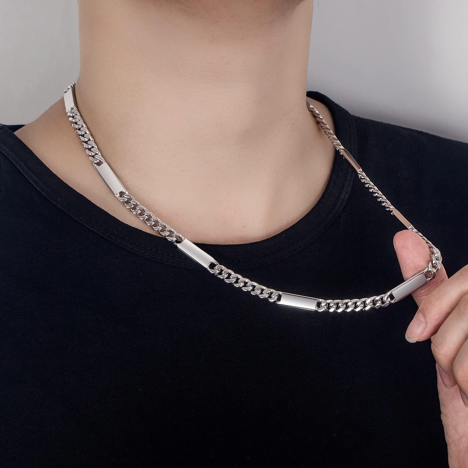 Micro Pave Cristal Collier En Argent Sterling Chaîne Cubaine Homme 30