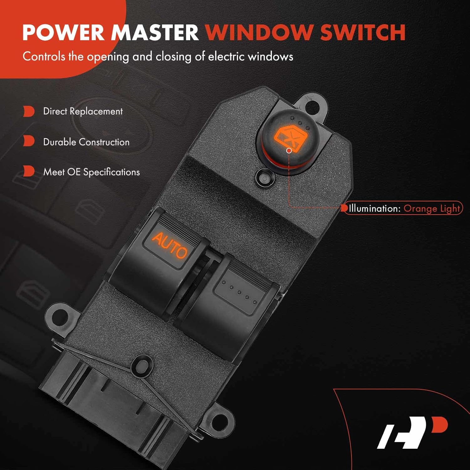 A-Premium Front Driver Side Master Power Window Switch Compatible with Honda Civic 2001 2002 2003 2004 2005, Replace# 35750S5PA11ZA, 35750S5PA11ZB