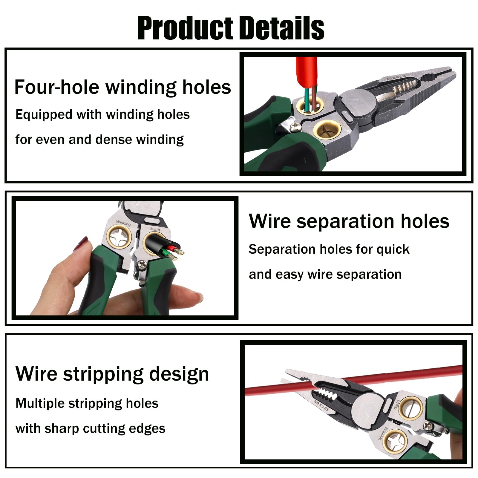 8-in-1 Wire Stripper with Voltage Tester - Image 2
