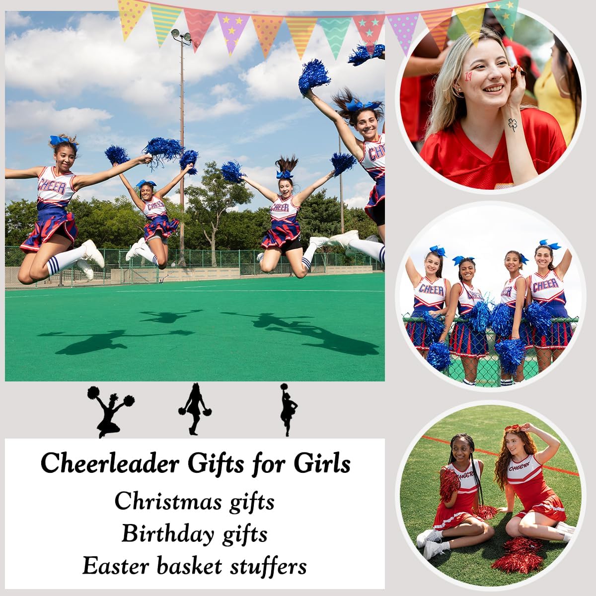 GULICX Cheerleader Gifts for Girls, Cheerleader Earrings Cheerleading Jewelry Ornament, Cheer Stuff Accessories Christmas Birthday Gifts for Girls Women Team Her - Image 6