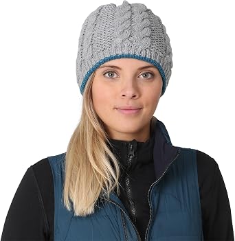TrailHeads Womens Cable Knit Beanie with Fleece Lining - Winter Hat