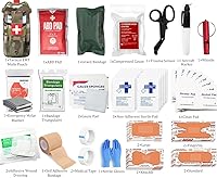 Vista 2 de Med Kit Trauma Kit Bleeding Contral Pack, Emergency Survival First Aid Kits EMT IFAK Medical Kit for Severe Bleeding Control Military Camping and