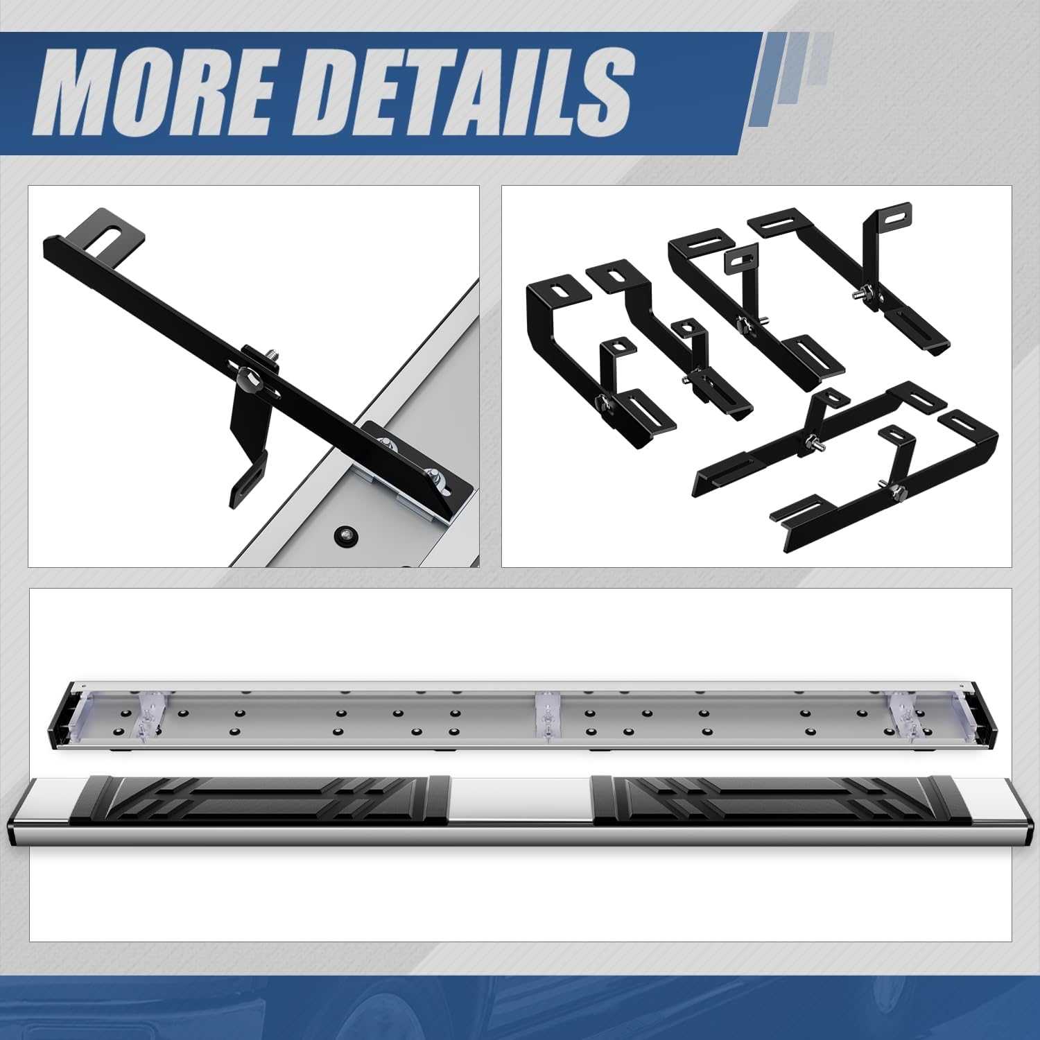 Auto Dynasty Running Boards Compatible with 2020-2025 Cadillac XT6, Stainless Steel Side Step Rail Nerf Bars, 6.5" x 73" Step Bars, Polished Chrome