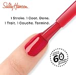 Sally Hansen Insta-Dri Nail Polish, 3-in-1 formula with built-in base and top coat. 1 Stroke, 1 Coat Done. Dries in 60 seconds.