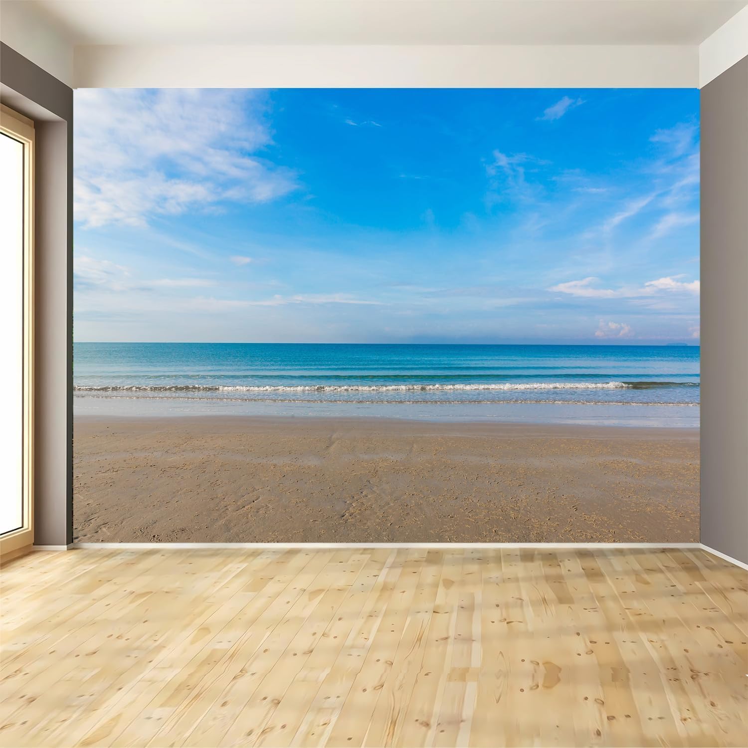 Panoramiczna tapeta ocean tapeta z włókniny plaża plakat Trompe l'oeil Mural 3D sztuka dekoracja ścienna salon sypialnia 300 x 210 cm 1093b