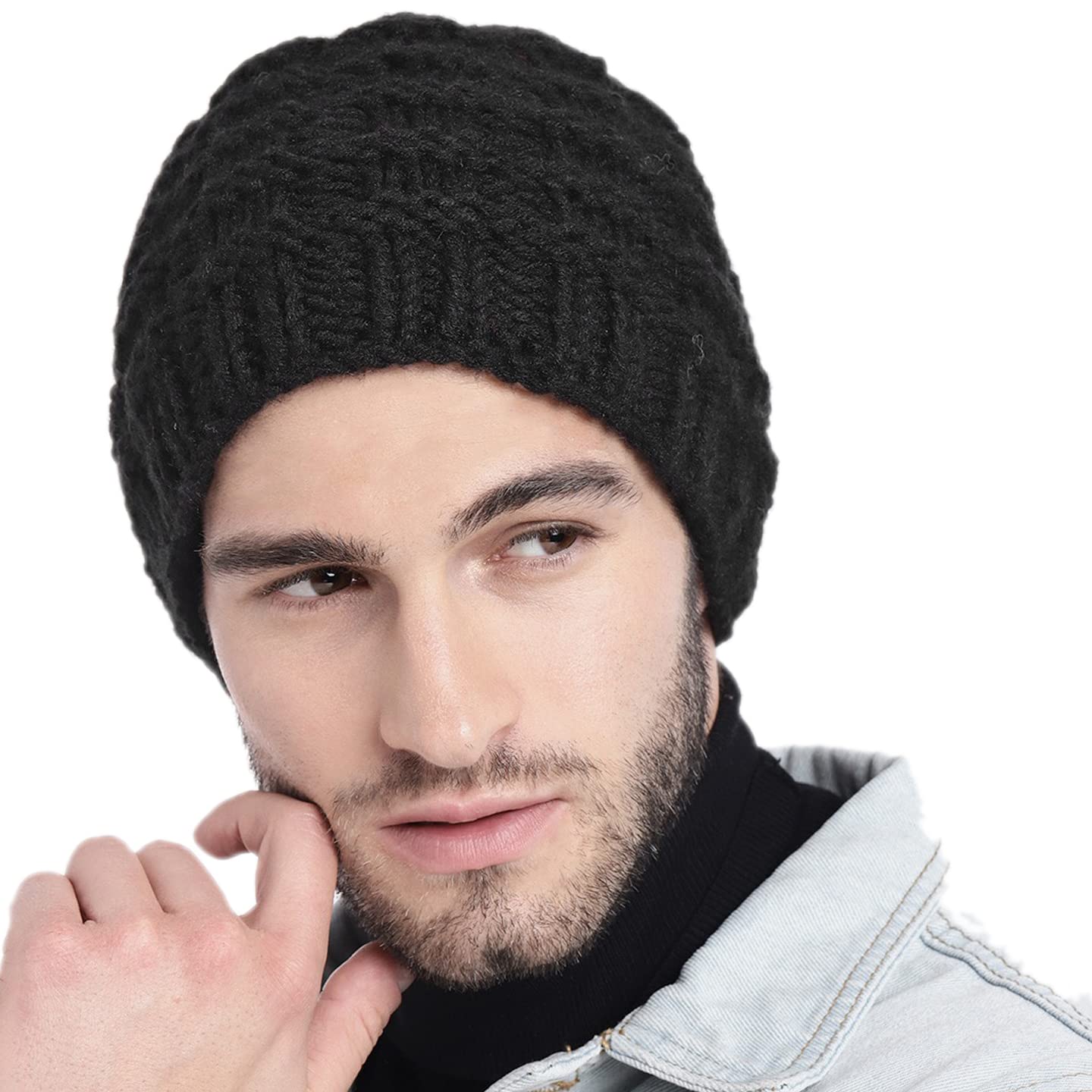Buy Magic Needles - Winter Woolen Cap (Handmade Womens Slouchy