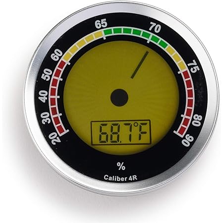 Caliber 4R Silver Digital/Analog Hygrometer by Western Humidor - The accuracy of digital meets the beauty of analog