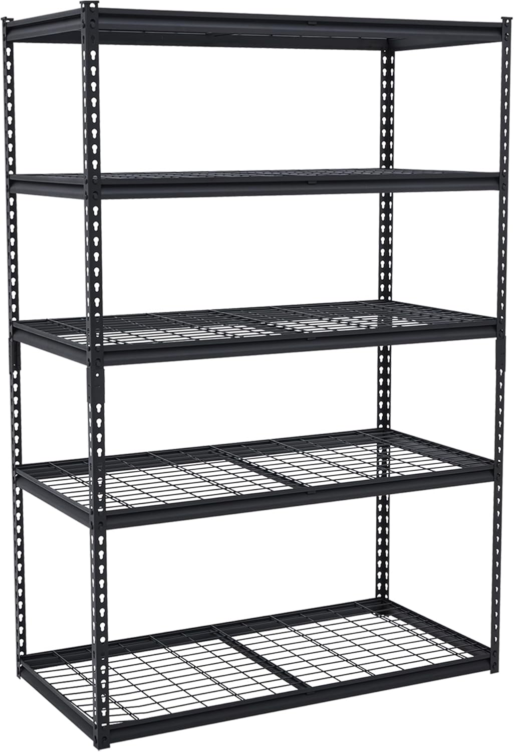 Heavy Duty Garage Shelving Unit, 48 in L x 24 in W x 72 in H Adjustable Storage Shelves, 2500 LBS Load Capacity, Durable Metal Shelves for Garage Organization, Basement, Workshop