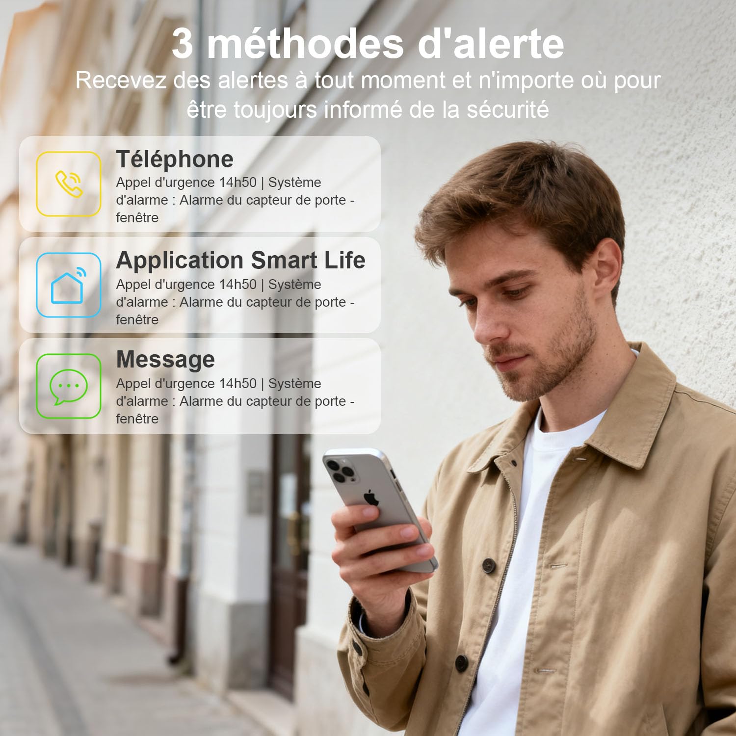 PGST Allarme Casa Senza Fili,GSM 4G/Wi‑Fi Sistema Allarme Casa con Tastiera, Sensori Porta e Sensori di Movimento, Avvisi istantanei tramite App,Compatibile con Alexa e Google