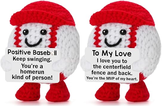 Baseball Gifts for Men Boys - Emotional Inspirational Anniversary Crochet Baseball for Boy Teen Brother Son College Husband Him Boyfriend I Love You Birthday Christmas Stocking Stuffers Gift