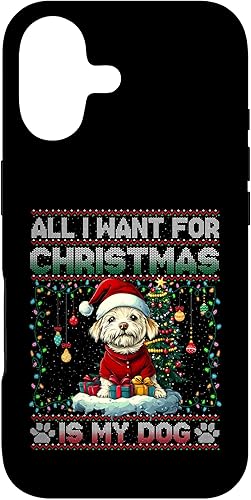 Miniatura 32 de Maltese Christmas Tree Lights Decorations Dog Lover Xmas Case for iPhone 11