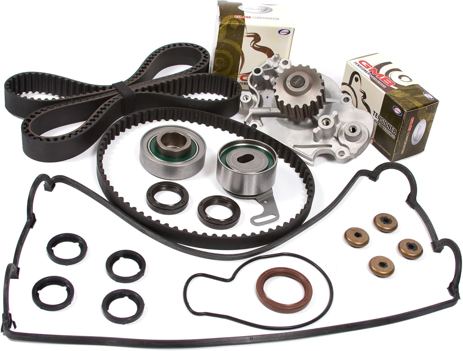 MA-4216965157 Timing Belt Kit Water Pump Cover Gasket Set Compatible With/For 92-96 Honda Prelude 2.3 H23A