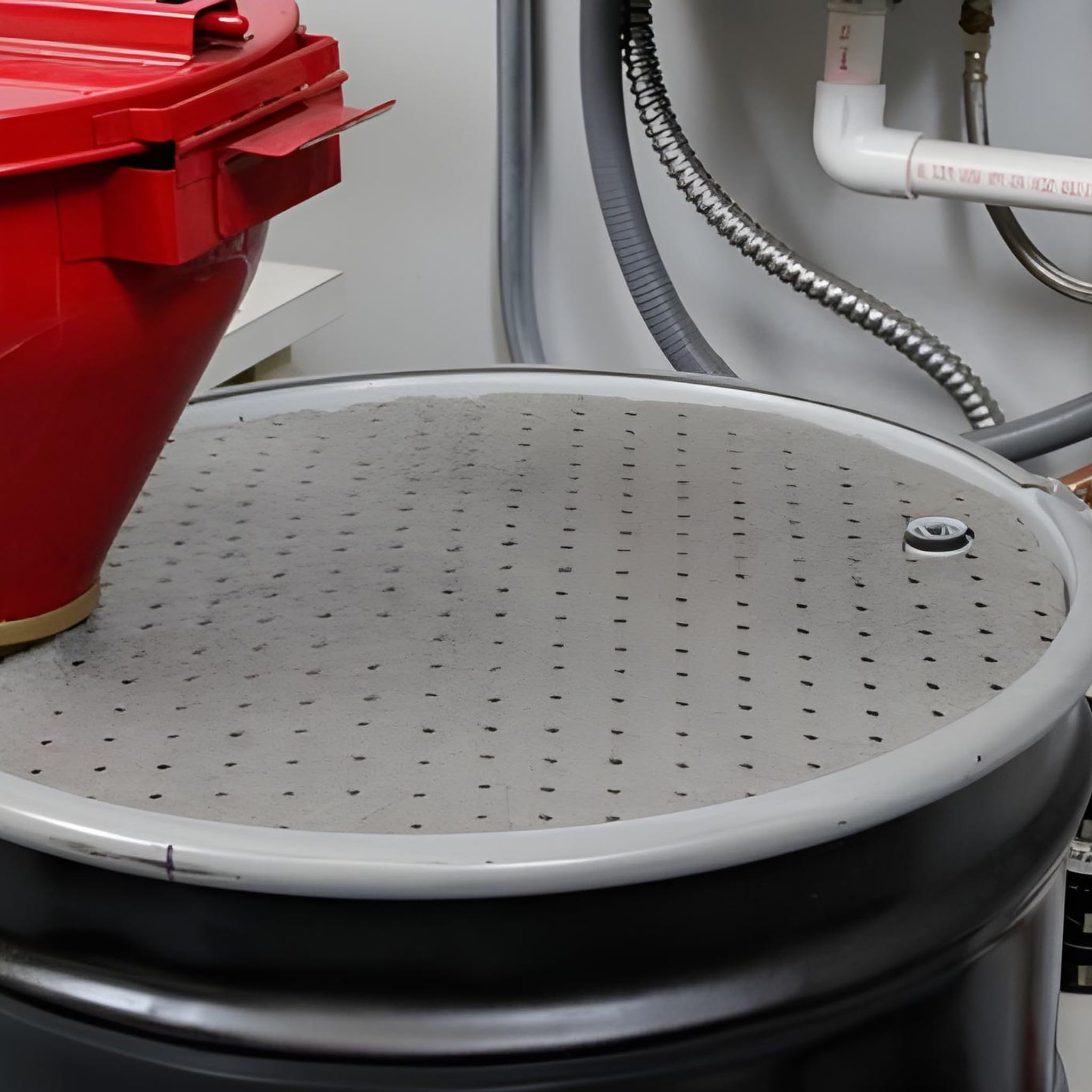Bricoloco Tappetino copri taniche assorbente per umidità di acqua, olio e benzina. Taniche fino a 220 litri | Assorbitore industriale a triplo strato antipelucchi per liquidi. Ø 55 cm. (1)