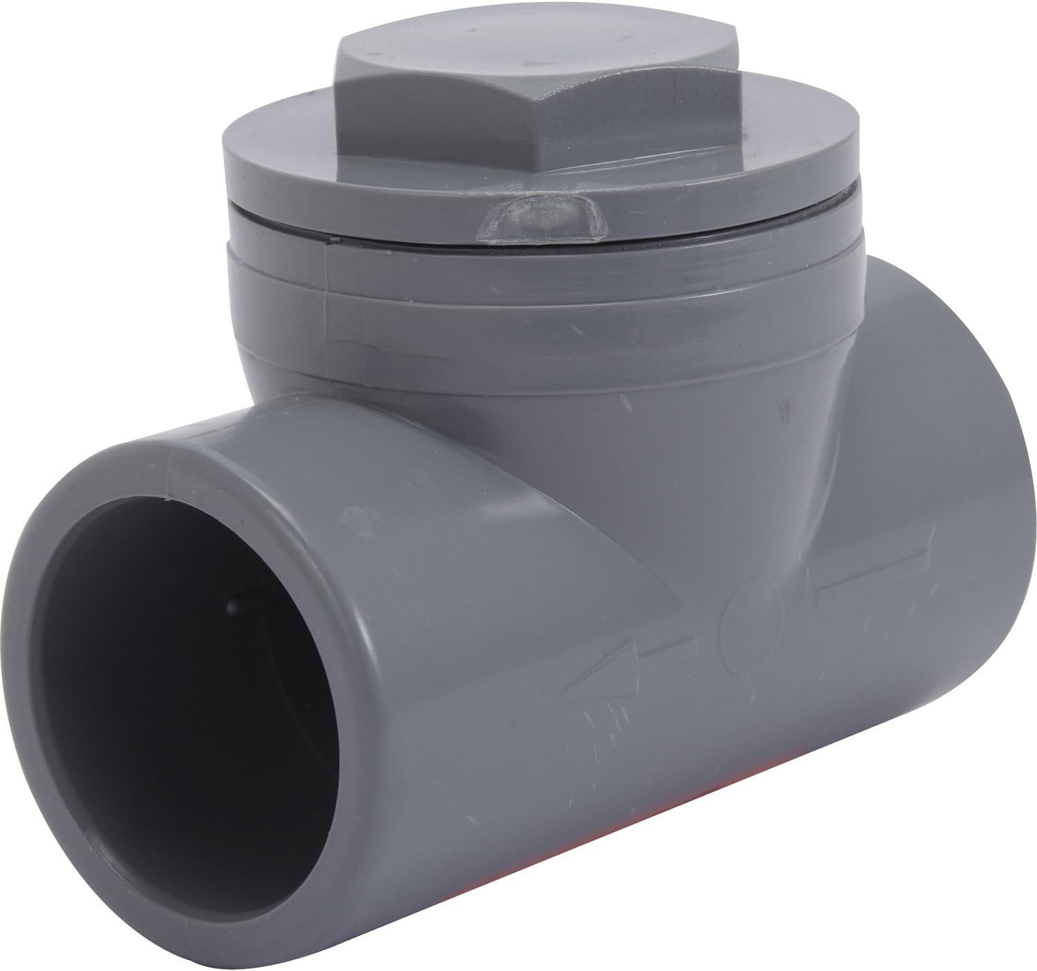 Clapet Anti-Retour PVC DN 75 Double - Soupape Anti-Refoulement Verrouillable Avec Deux Rabats Pour Canalisations D'Égout