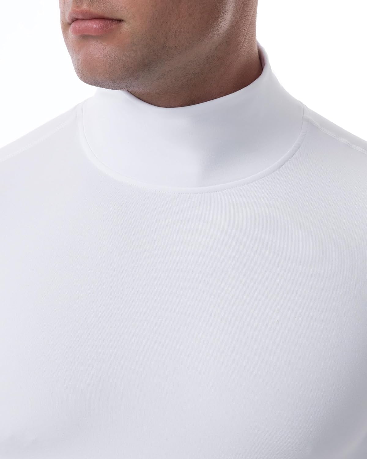 Runhit Men's Thermal Compression Shirts Mock Turtleneck Long Sleeve Undershirt Fleece Lined Athletic Workout Base Layers - Image 6