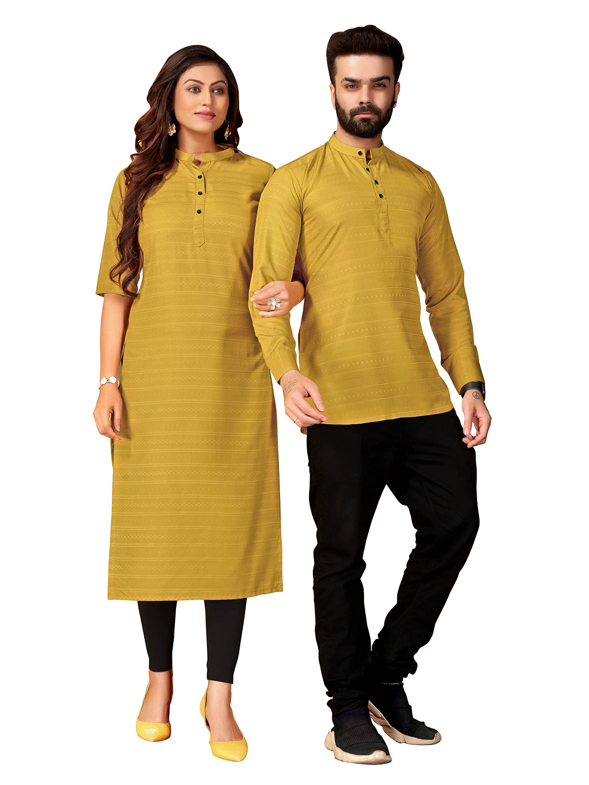 Women and Men Couple Kurta & Kurti Set_Fancy Printed deeess|Dress for Women Casual Dress Pure Couple Kurta & Kurti Set Viscose Royon for Women