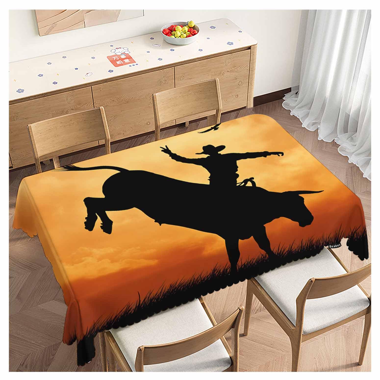 Nappe mécanique taureau anti-taches et réutilisable pour repas sans stress