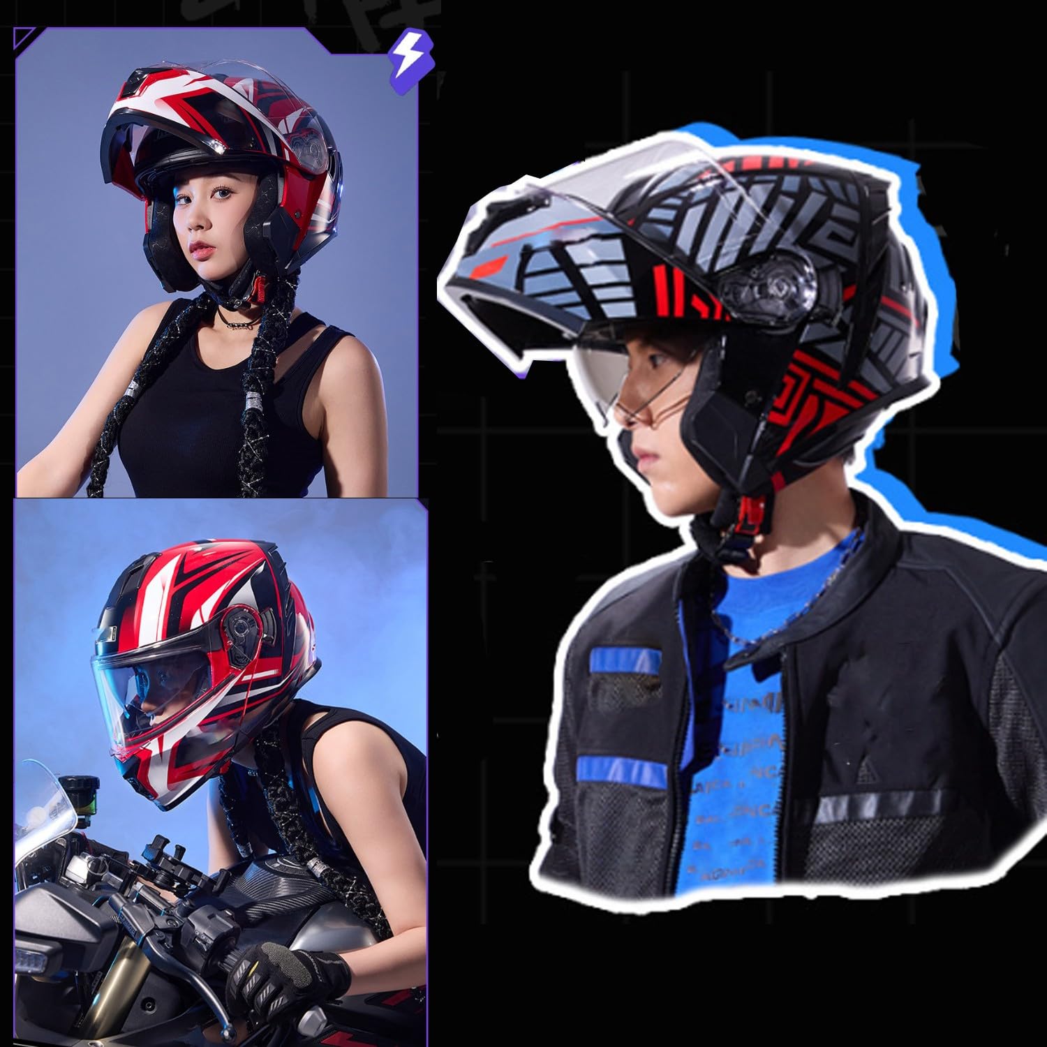 Casco Moto Modulare Adulto Omologato ECE e DOT, Casco Integrale Flip-Up Bluetooth Integrato con Microfono e Doppio Altoparlante, Doppia Visiera