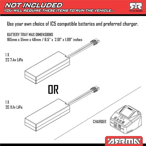 Miniatura 2 de ARRMA Camión RC 110 SENTON 4X4 223S BLX sin escobillas, camión de curso corto RTR (batería y cargador no incluidos) con DSC, rojo, ARA4303V4T2
