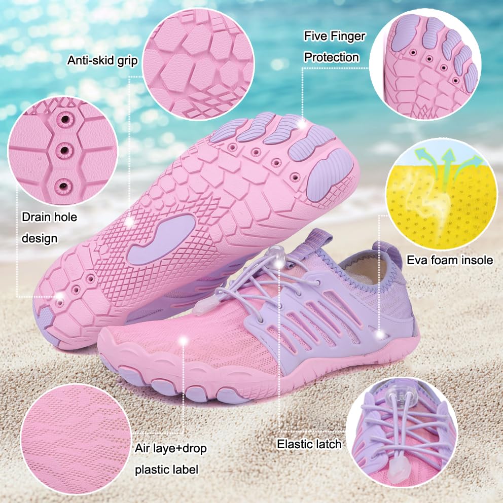 Image of Hike Barefoot Shoes Womens Men,Unisex Barefoot Water Shoes Breathable, Anti-Slip Hiking Footwear for Athletic Wide Toe Shoe Footwear for Hiking, Walking, Running, Yoga, and Water Sports