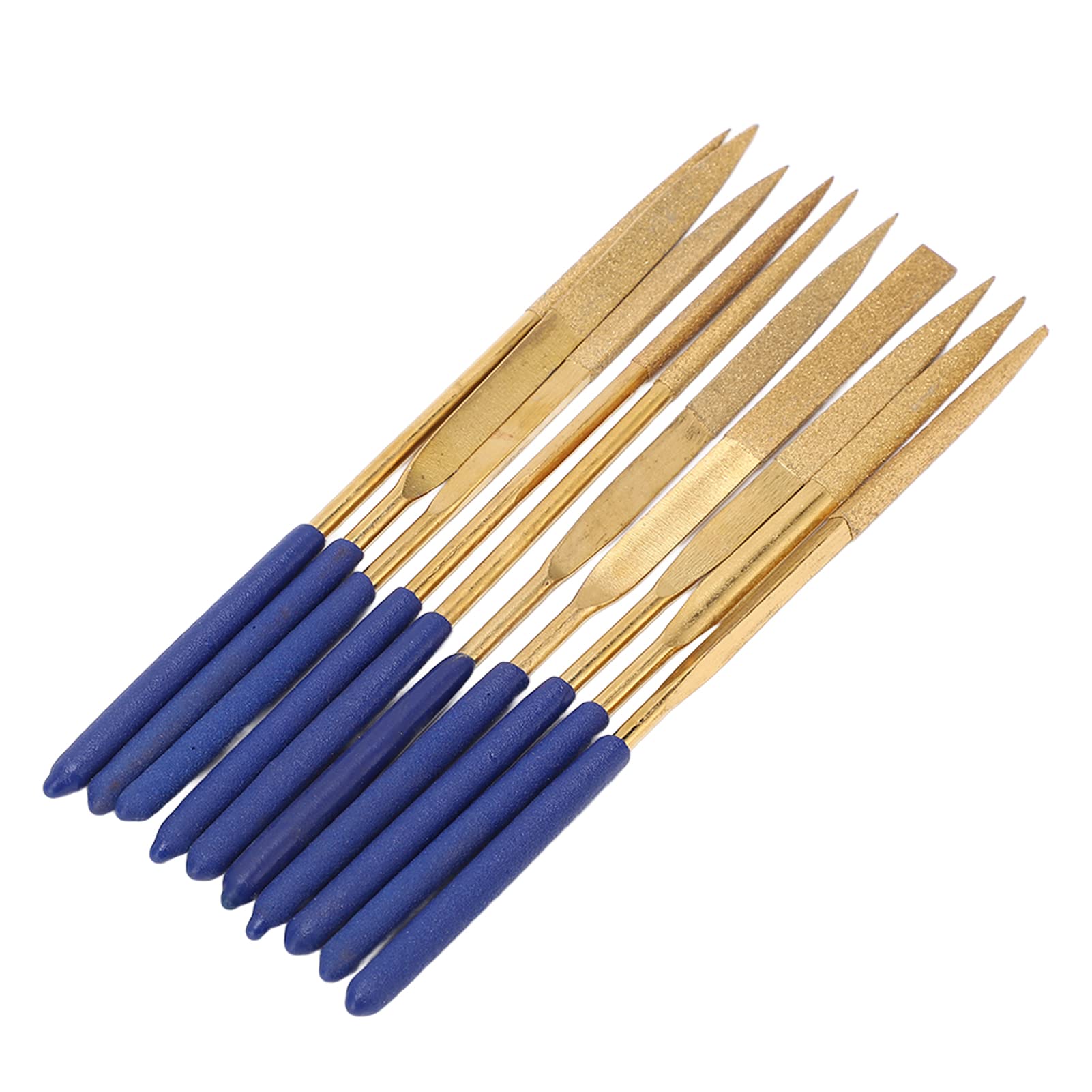Tomantery Needle File Set, Blue Handle File Kit Anti Hardened Blades for Quenching for Fixtures