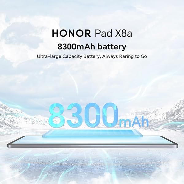 HONOR Pad X8A 4Go 128Go, Extensible à 1 TB, WiFi Tablette, Écran 11 Pouces 90Hz, Snapdragon 680, 4 Haut-parleurs, Batterie de 8300mAh, Corps en métal, Android 14, Google Service, Gris - 4