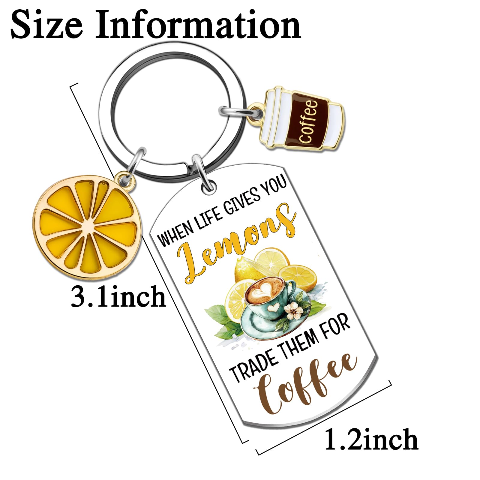 Lemon Gifts for Women Funny Lemon Accessories Keychains Lemons Themed Gift for Womens Sister Mom Friend Coworker Birthday Anniversary Graduation Lemons Jewelry Keyring