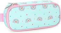 Vista 12 de mibasies - Lapicera para niñas, estuche con divisiones múltiples para lápices, diseño de arcoíris rosa