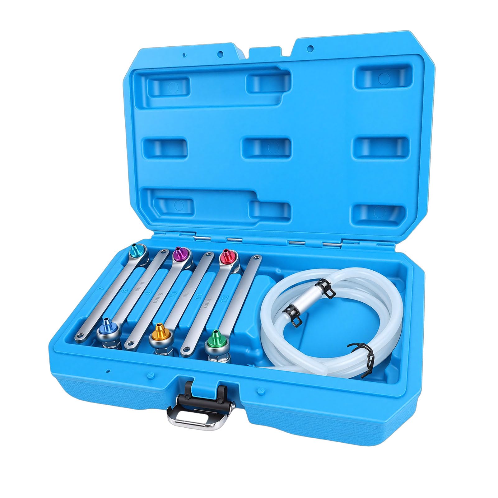 Set di Chiavi per Spurgo Freni da 7 Pezzi, Acciaio al Cromo Vanadio, Design Ergonomico, Perfetto per la Manutenzione dell'auto Fai da Te e la Meccanica Professionale