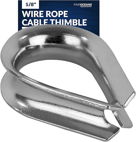 Five Oceans FO1449 - Dedal de cable de alambre de 58 pulgadas, acero inoxidable AISI316