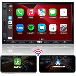 Radio Para Citroen C5 ATOTO F7 We 7 Pulgadas Radio Coche 2 DIN, CarPlay inalámbrico y Android Auto inalámbrico, Bluetooth, Enlace al Espejo, Vista Trasera en Vivo HD, Carga rápida, FM/Am/GPS Navi, F7G2A7WE