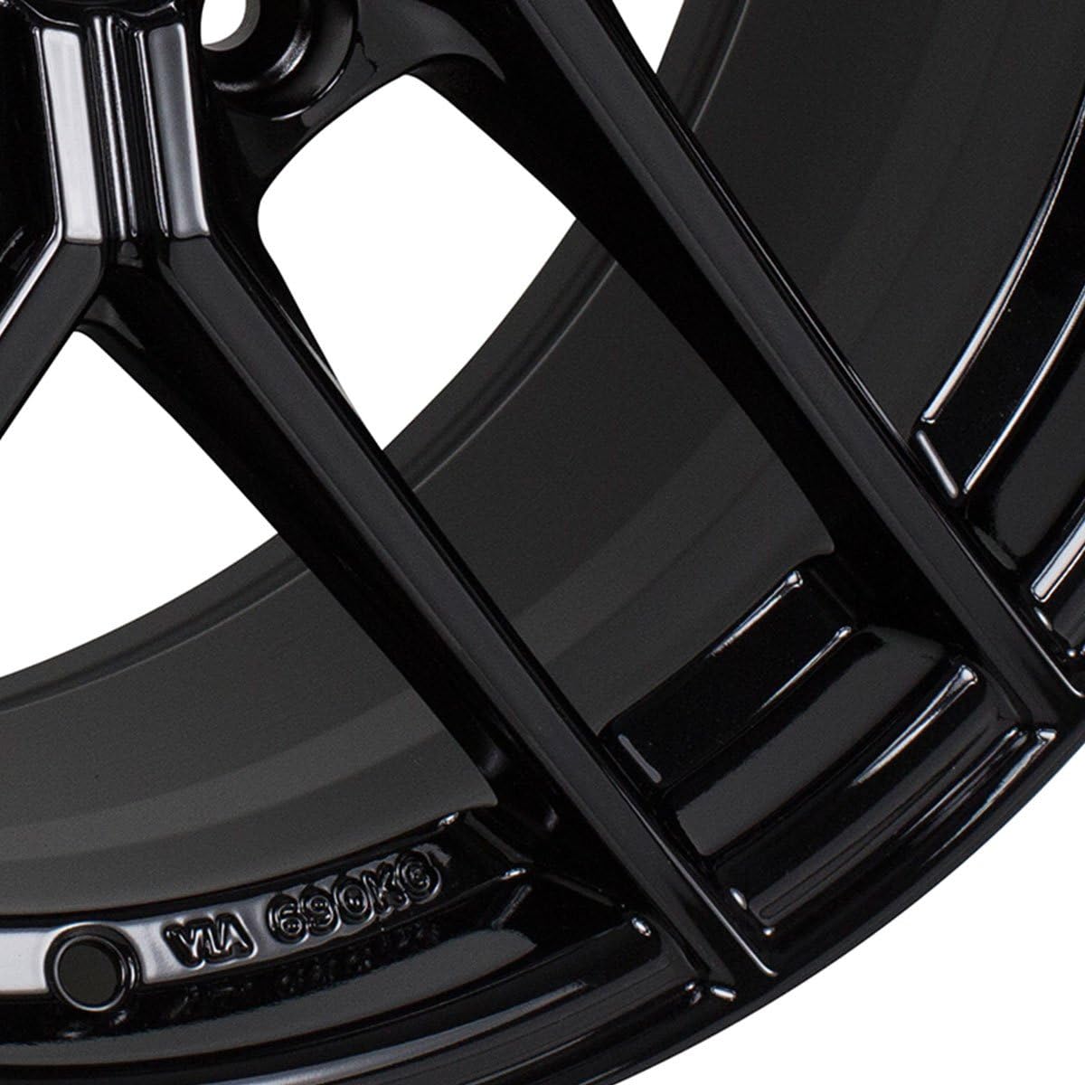 19x8 Enkei TY5 Gloss Black Offset(45) Lug(5x112) Bore(72.6) Part Number(498-980-4445BK)