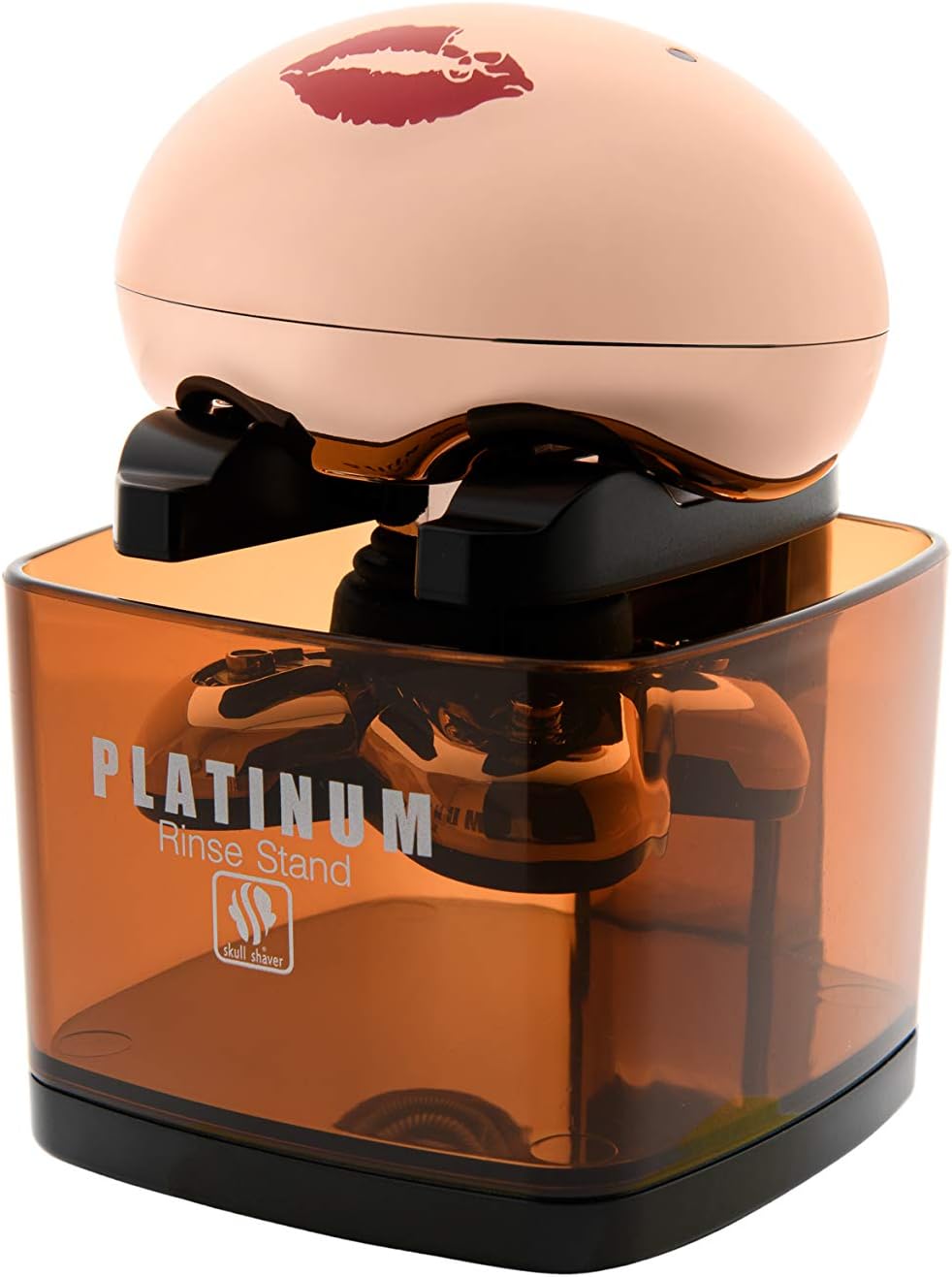 Skull Shaver Butterfly Kiss Pro on Platinum Rinse Stand