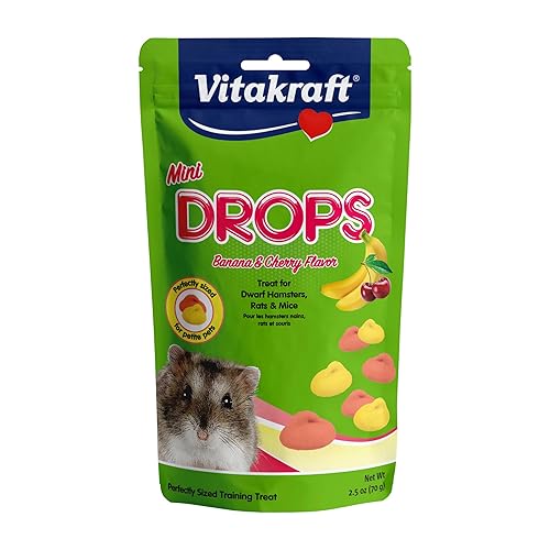 Vitakraft Mini Drops Cherry Banana Treats for Hamsters Rats Mice