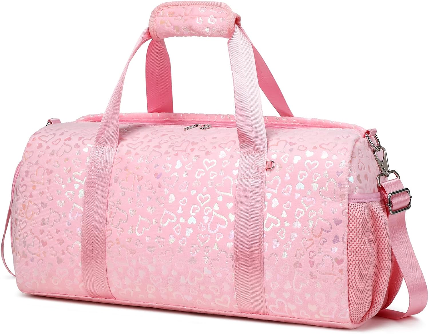 Fluffy Dance Bag for Girls Ballet Bag Sports Gym Duffel for Girls Water Resistant Travel Duffle with Shoes Compartment