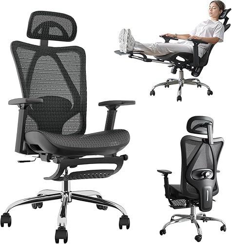 Silla de oficina ergonómica, cilindro de gas certificado SGS, juegos de muebles de oficina en casa, silla de oficina con soporte lumbar ajustable,