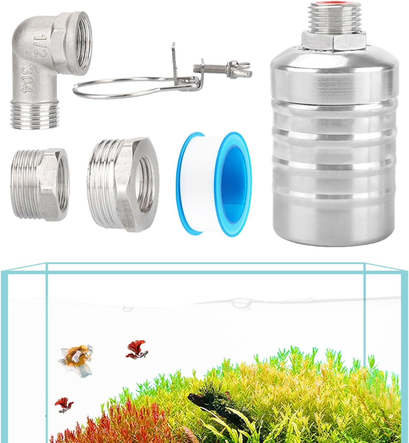 Float Valve Controller – Metal Construction Design, Fluid Flow Management, Pressure Control System, Versatile Installation Feature | for Home Industrial Farm Garden Water Tank Fountain Pond Reservoir