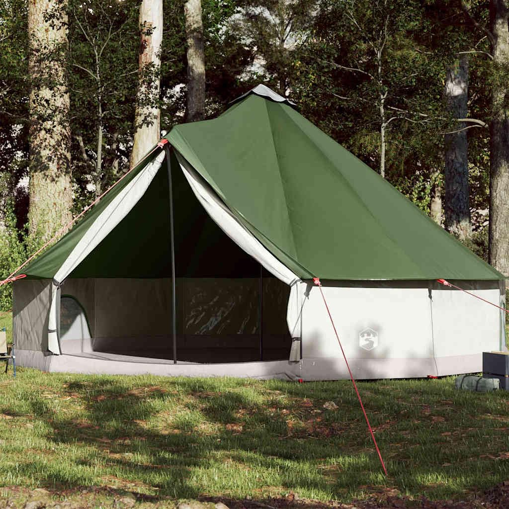 Générique Tente familiale tipi 12 Personnes Vert imperméable,Équipements Sportifs, Loisirs de Plein air, Camping et randonnée, Tentes, Vert (Poids 14.05KG)