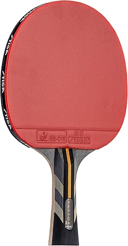 Miniatura 2 de STIGA Raptor Performance - Pala de ping pong  Hoja de fibra de carbono de 7 capas  Esponja Premiere de 0.079 in para un punto dulce más grande