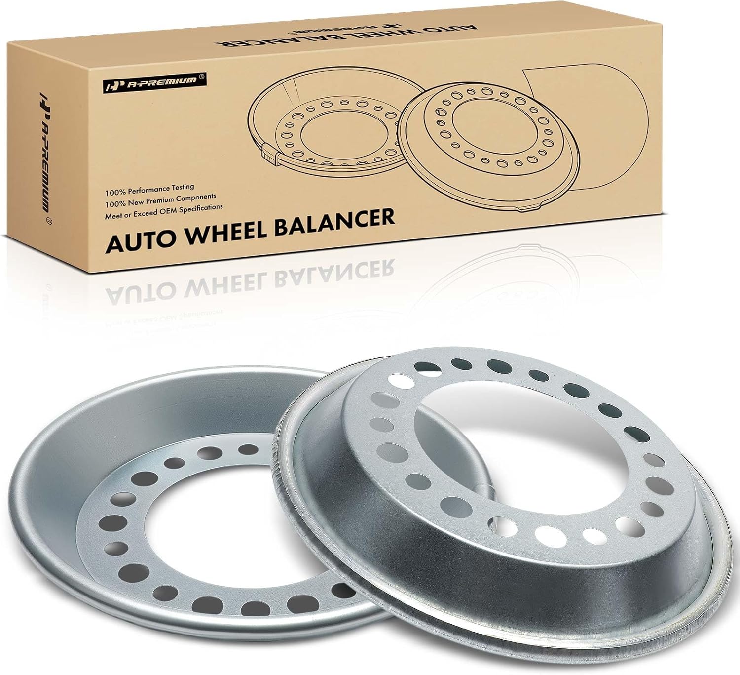 A-Premium 2Pcs Auto Wheel Balancer Compatible with Heavy Duty Trucks Have 477 mm Wheel