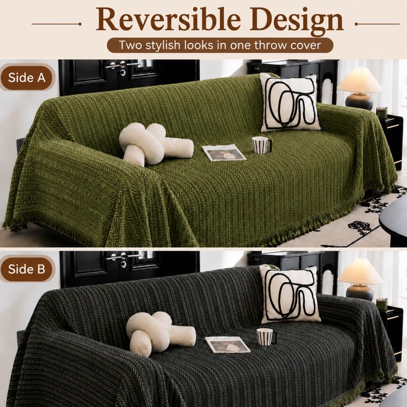 Image of Homero 3 Seater Sofa Cover Reversible Chenille