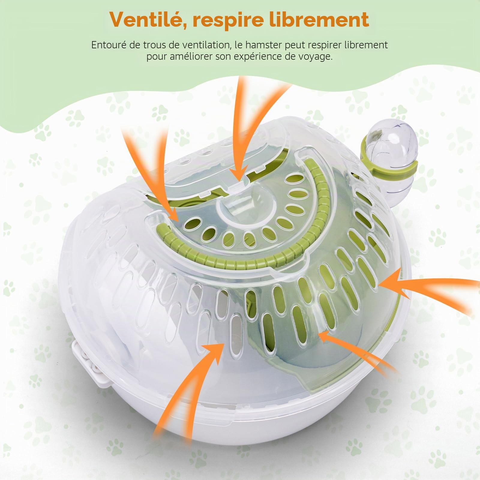Nobleza - Cage transporteur portable pour petits animaux, cage ventilée (27 x 20,5 x 17 cm)