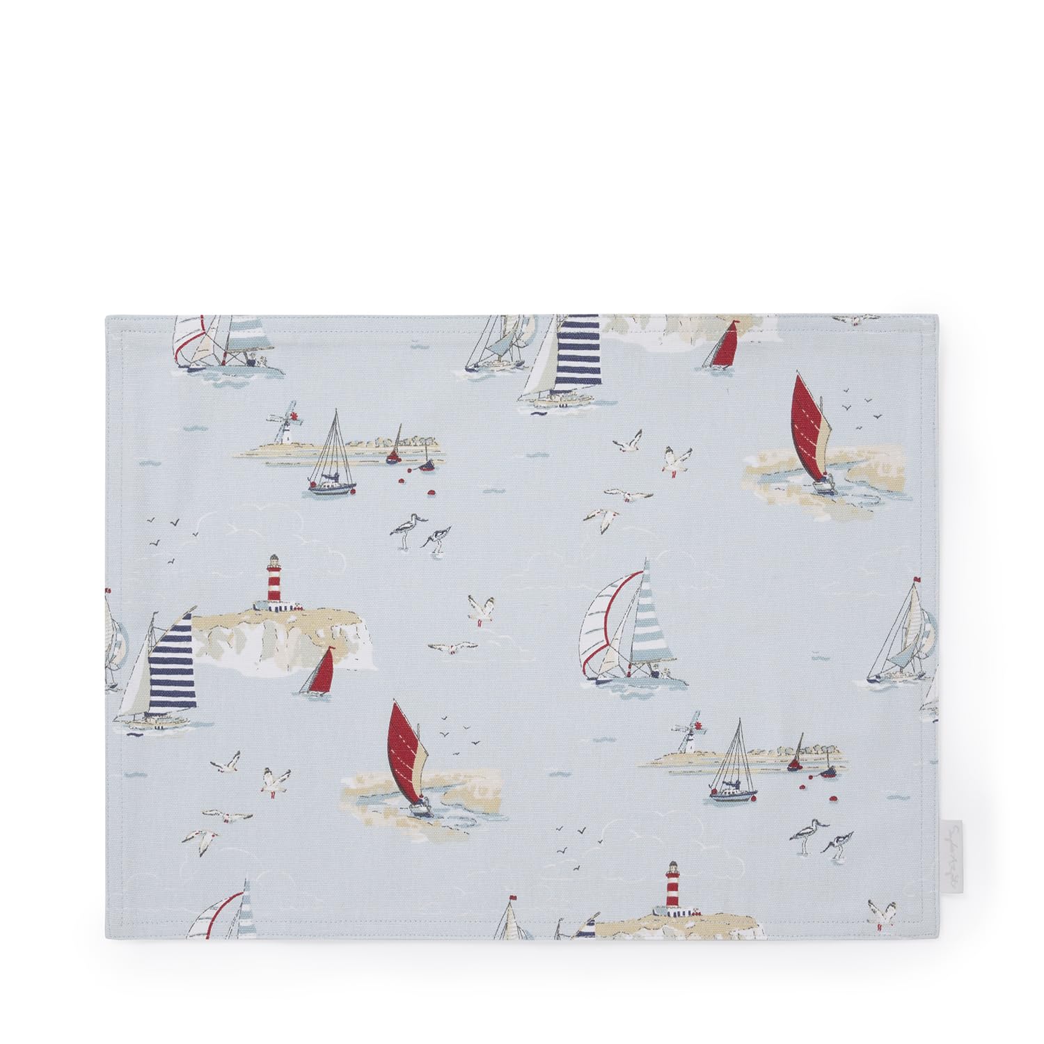 Sophie Allport Blue Coastal Boats Washable Placemat (Set Of 2)