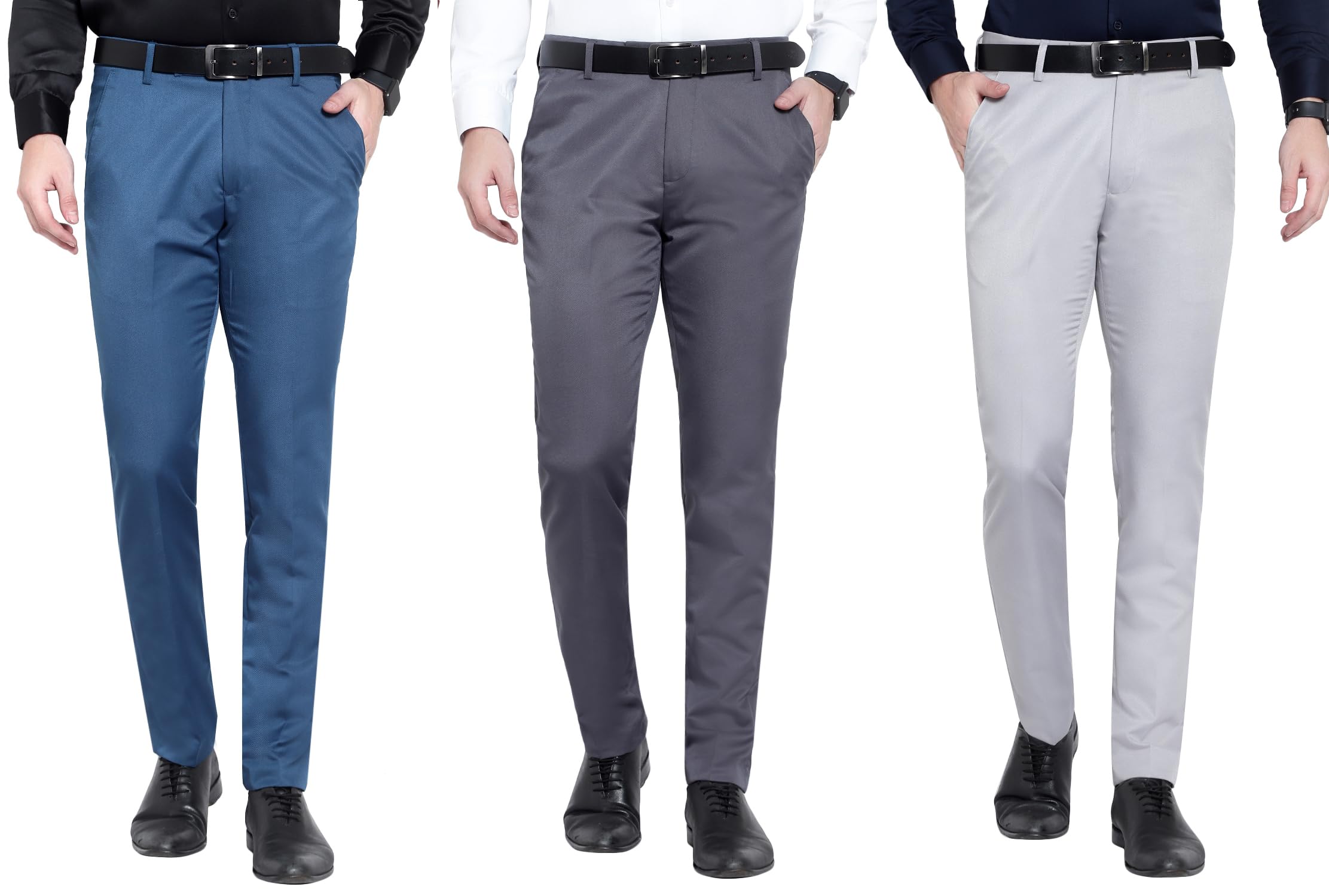 Men's Polycotton Slim Fit Formal Trouser - Stylish Cotton Casual Pant for Men - Breathable, Lightweight, Adjustable Formal Trouser for Men-image-4