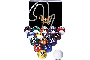 Marble-Swirl Style Billiard Balls Set for Elegant Pool Tables