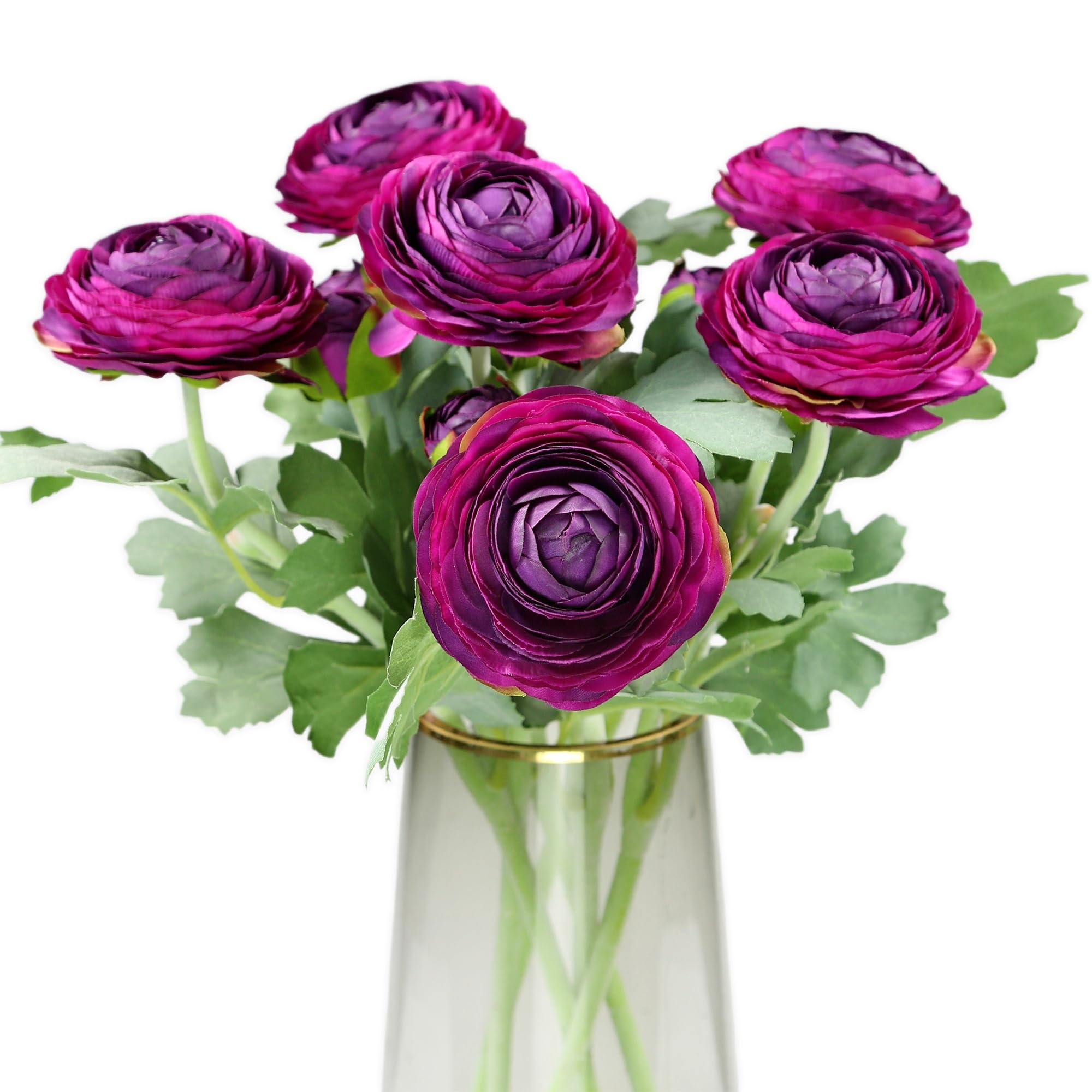 TOPIA Artificial Ranunculus Purple 6pcs
